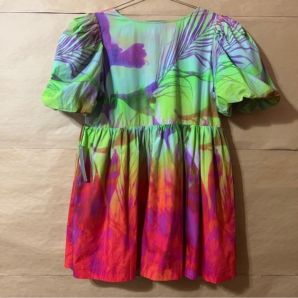 Anthropologie NWT Plenty by Tracy Reese Puff Sleeve Surplice Mini Dress Size XL - Picture 9 of 13